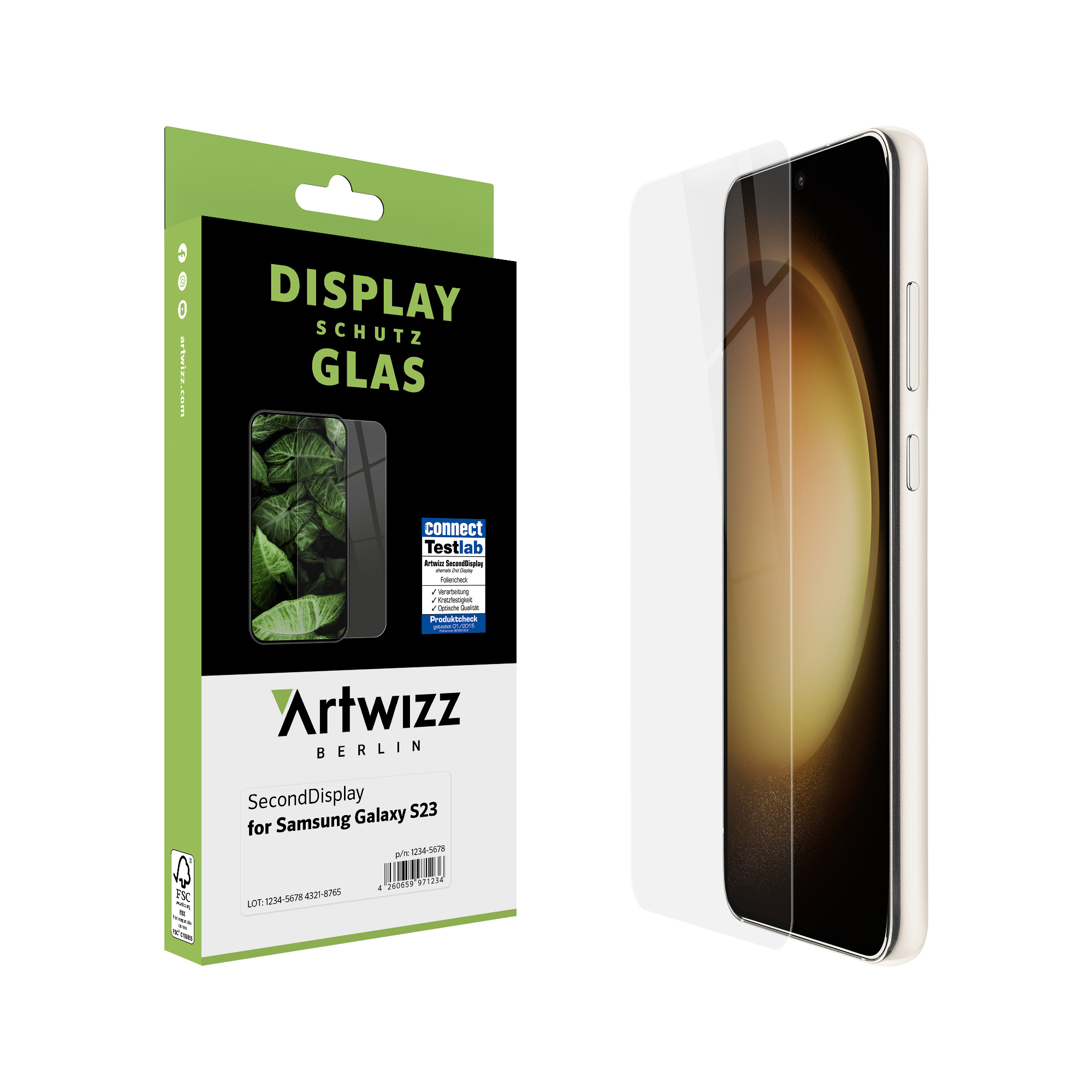 SecondDisplay ARTWIZZ Samsung Galaxy Displayschutz(für S23)