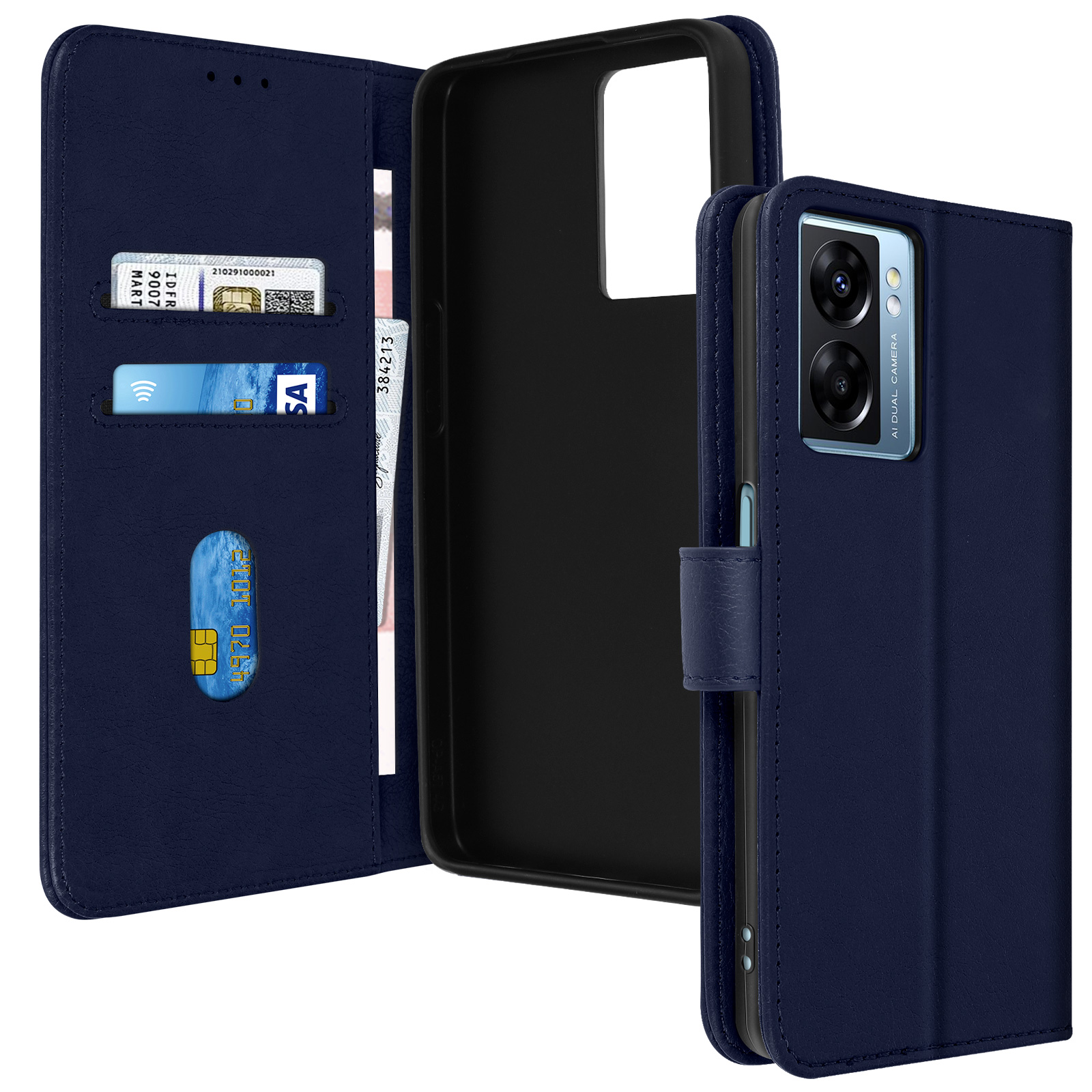 Oppo, Chesterfield Series, Dunkelblau Oppo Bookcover, A77, AVIZAR