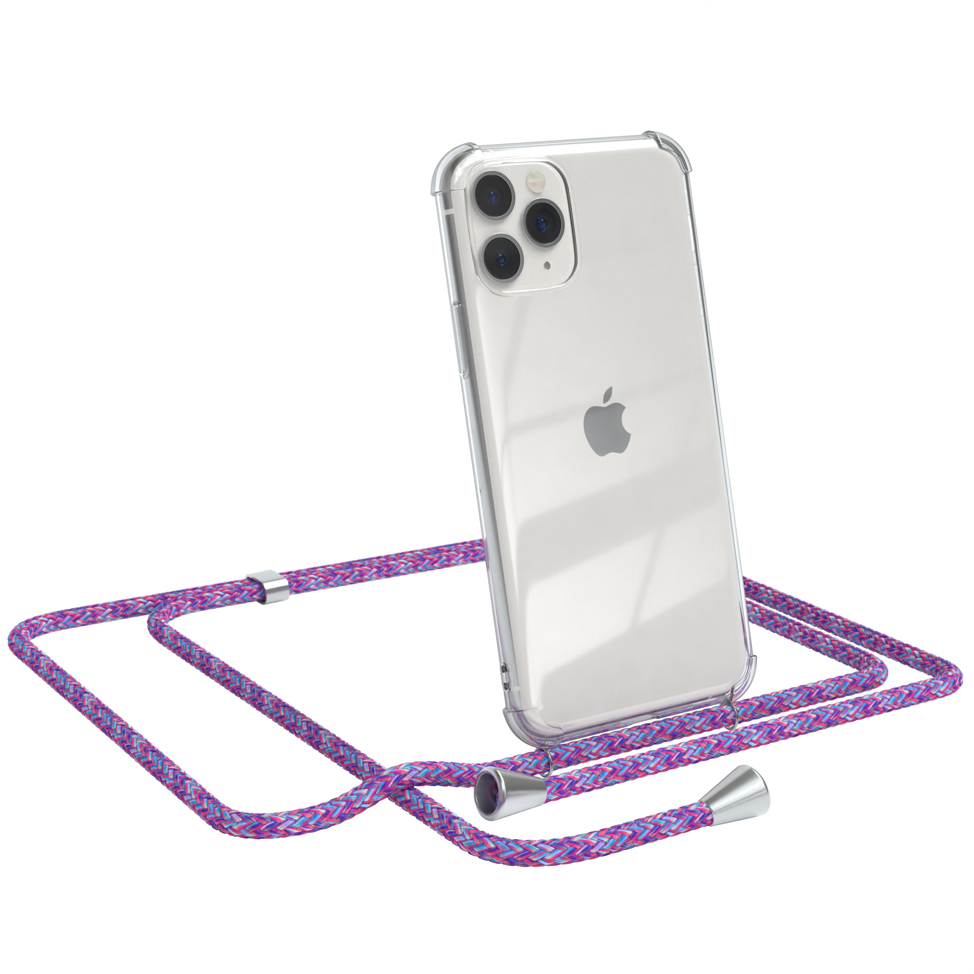 Cover Clips Umhängeband, Pro, EAZY / 11 mit CASE iPhone Lila Silber Umhängetasche, Apple, Clear