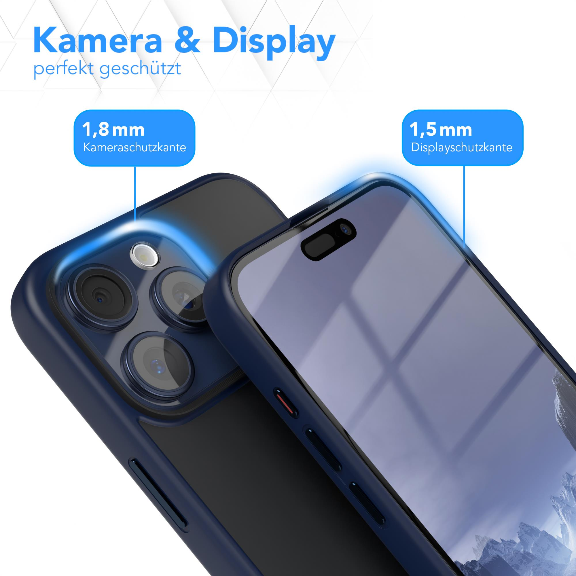 Ein Telefon mit angebrachter Displayschutzfolie zeigt die Telefonanzeige. Text hebt den Schutz hervor.