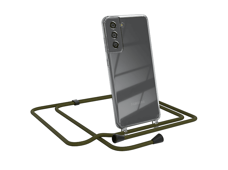 EAZY CASE Clear Samsung, Umhängeband, mit 5G, FE Galaxy Umhängetasche, Grün S21 Olive Cover
