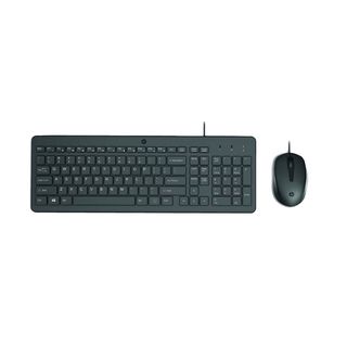 Pack Teclado + Ratón - HP 150 Wired Mouse and Keyboard, USB-A, Negro