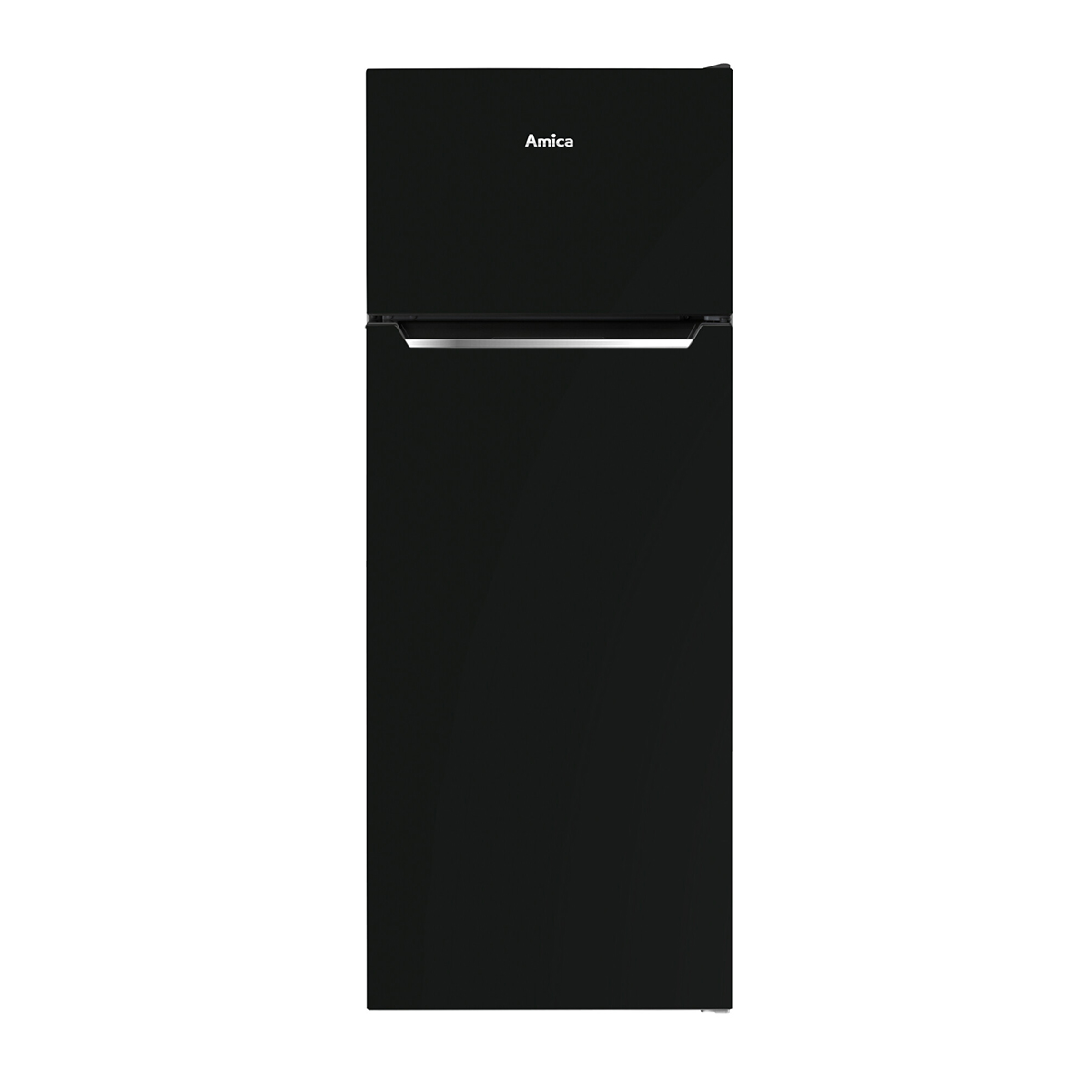 AMICA Kühl-Gefrierkombination hoch, Schwarz) Kühlschrank freistehend mm Kühlschrank 211L 1480 Schwarz Abtauen automat 144cm (E