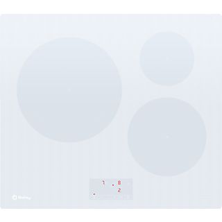 Placa inducción - Balay BAL3EB965WR, 3 zonas, 59,2 cm, Blanco azulado