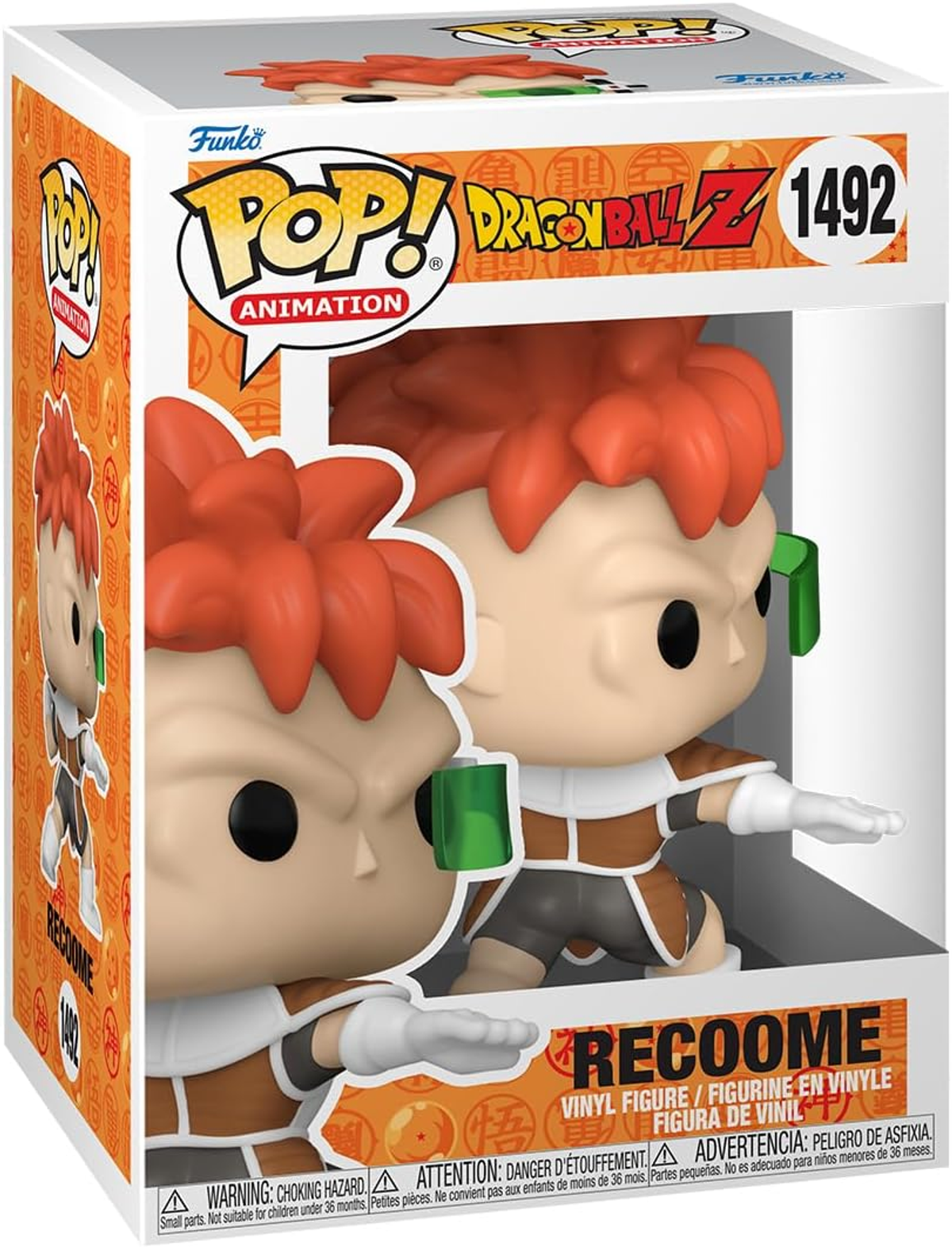 Funko Pop Figur von Recoome aus Dragon Ball Z, in Box. Zwei Figuren sind sichtbar.