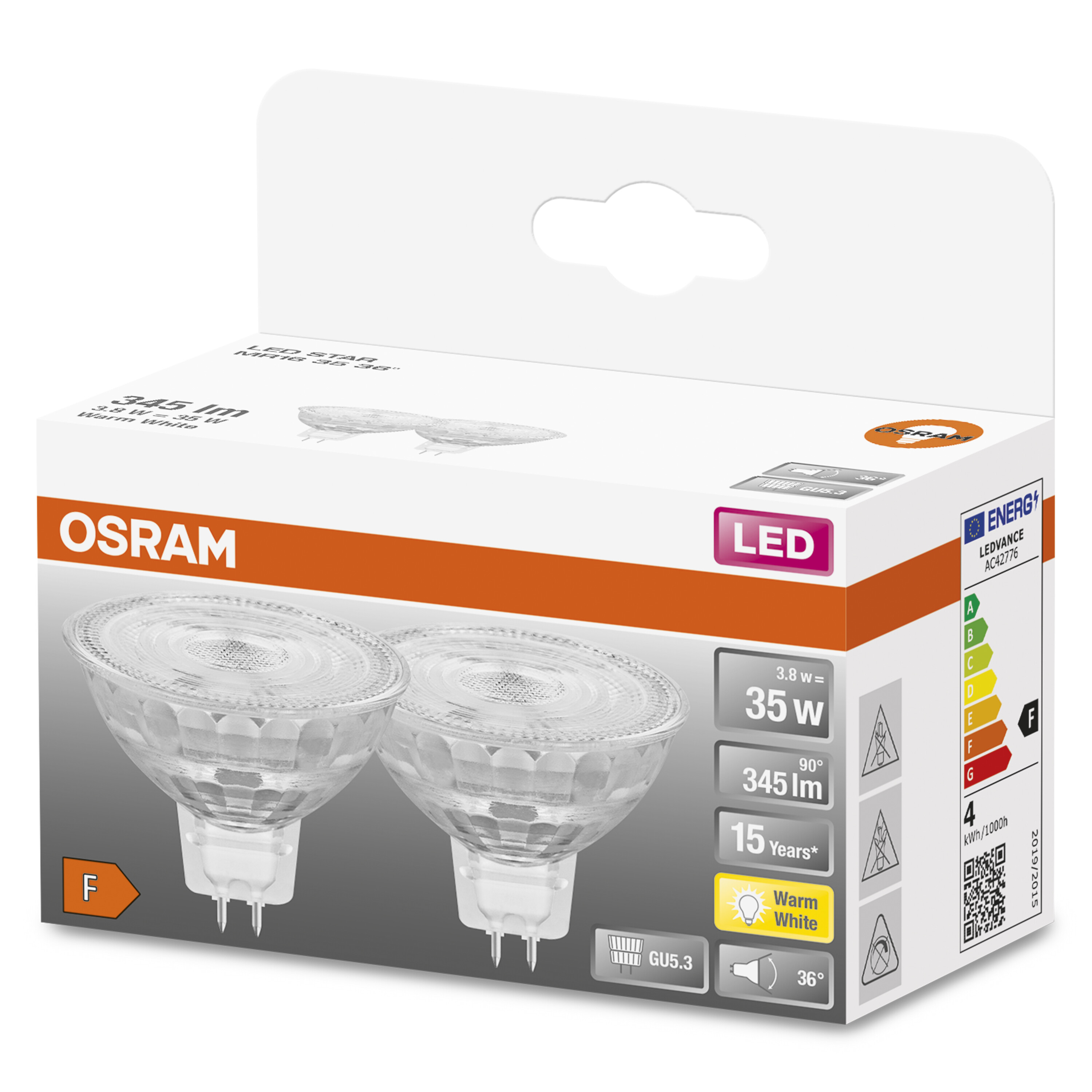 OSRAM  LED STAR MR16 12 LED Lampe V Kaltweiß