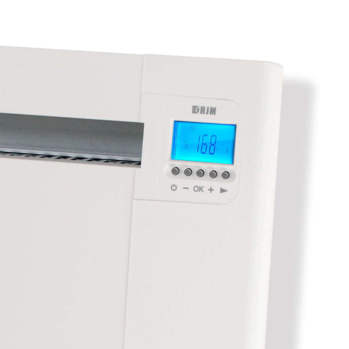 Emisor térmico HJM RFC 500, Emisor Térmico Cerámico de Bajo  Consumo-Programable, Funciones Ahorro, Turbo, m², 500 W, Blanco