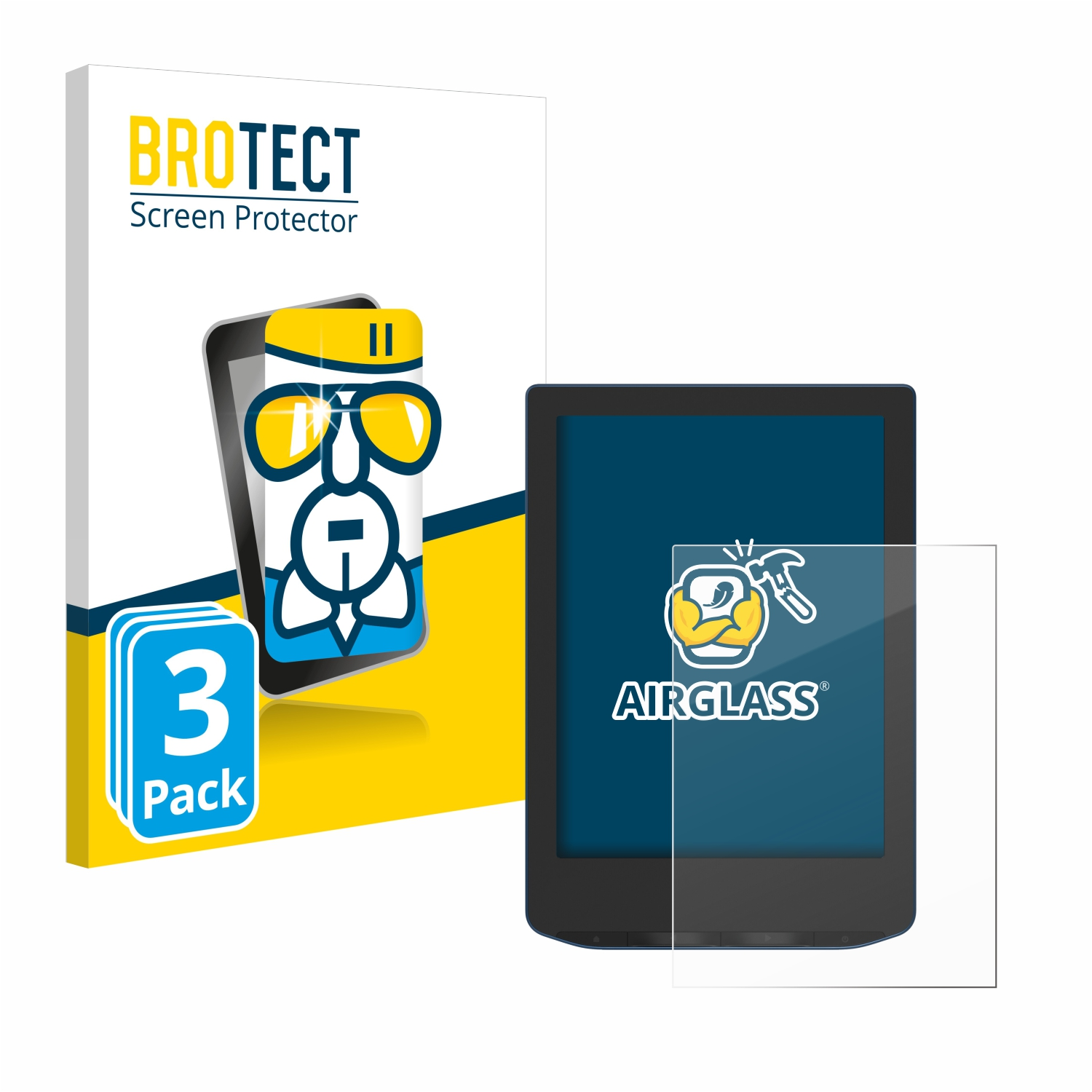BROTECT klare Pro) 3x PocketBook Verse Schutzfolie(für Airglass