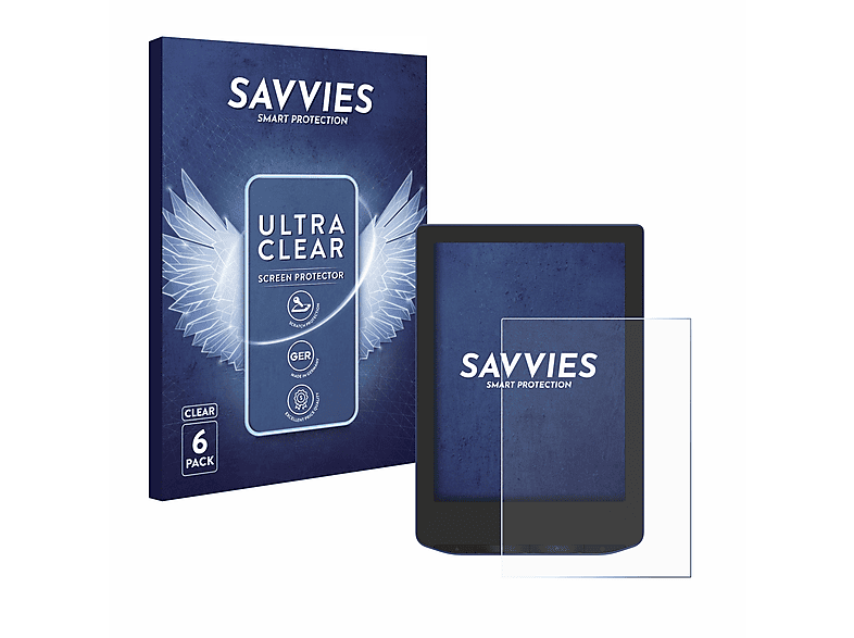 Verse PocketBook klare Schutzfolie(für Pro) SAVVIES 6x