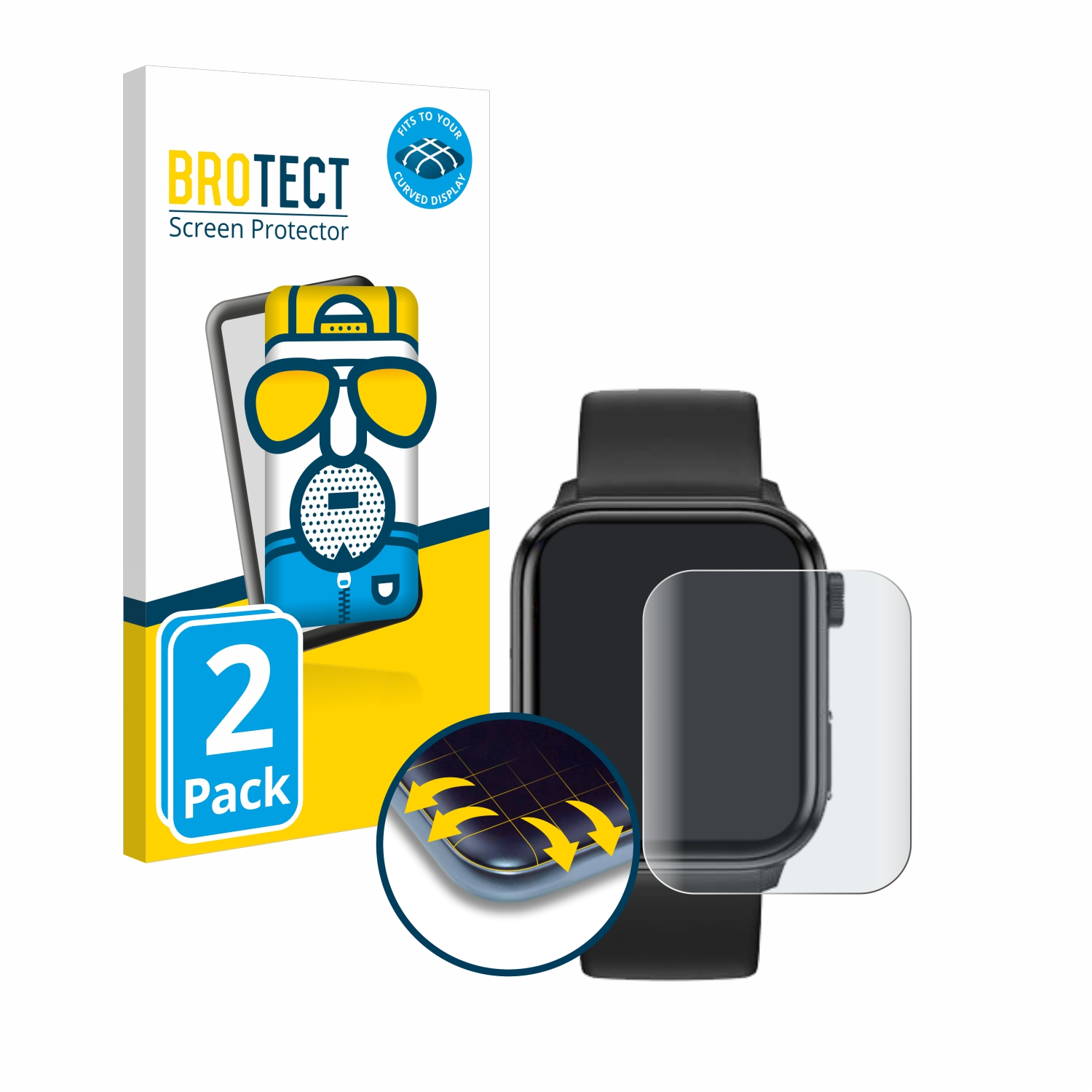 Schutzfolie(für 2.0 2x smart Flex matt Curved 3D ICE Ice-Watch BROTECT 1.96\