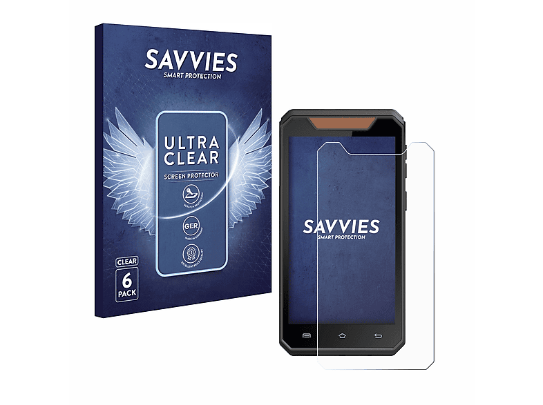 SAVVIES 6x klare Schutzfolie(für ingenico Axium EX4000)