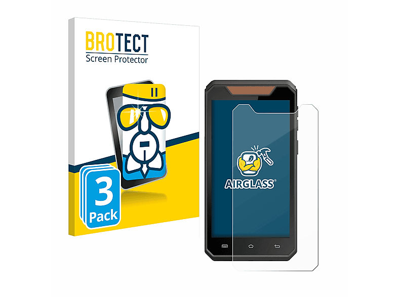 BROTECT 3x Airglass klare Schutzfolie(für ingenico Axium EX4000)