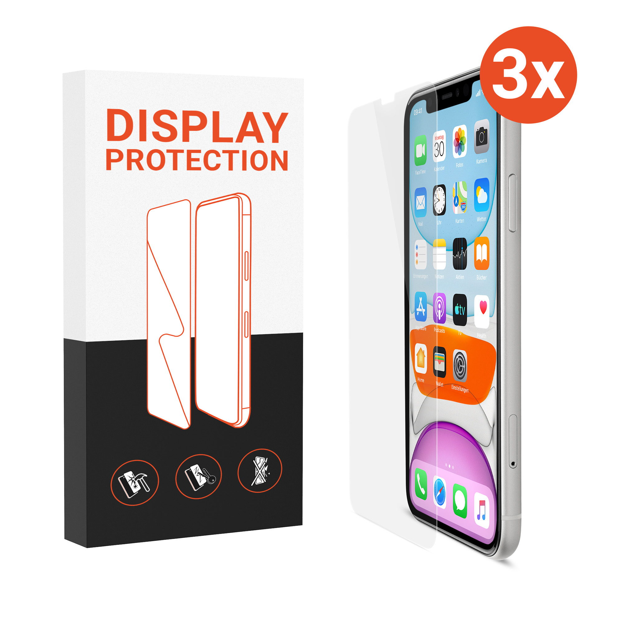 ARTWIZZ Eono iPhone Schutzglas Apple XR) iPhone 11, Displayschutz(für