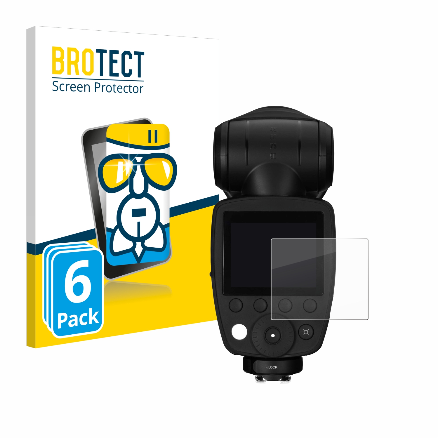 BROTECT 6x Airglass klare Profoto Schutzfolie(für A10)