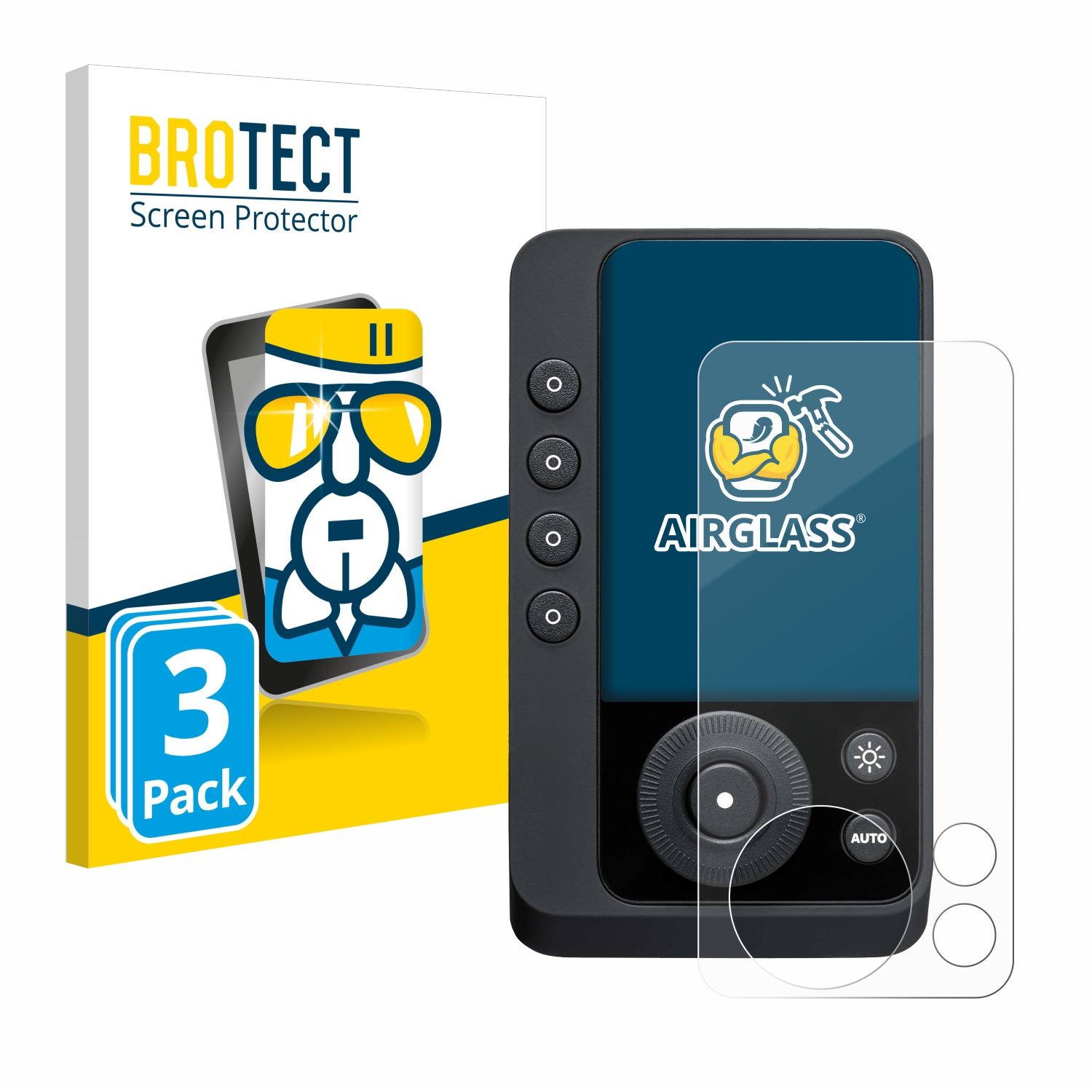 Connect Airglass BROTECT klare Pro) 3x Profoto Schutzfolie(für