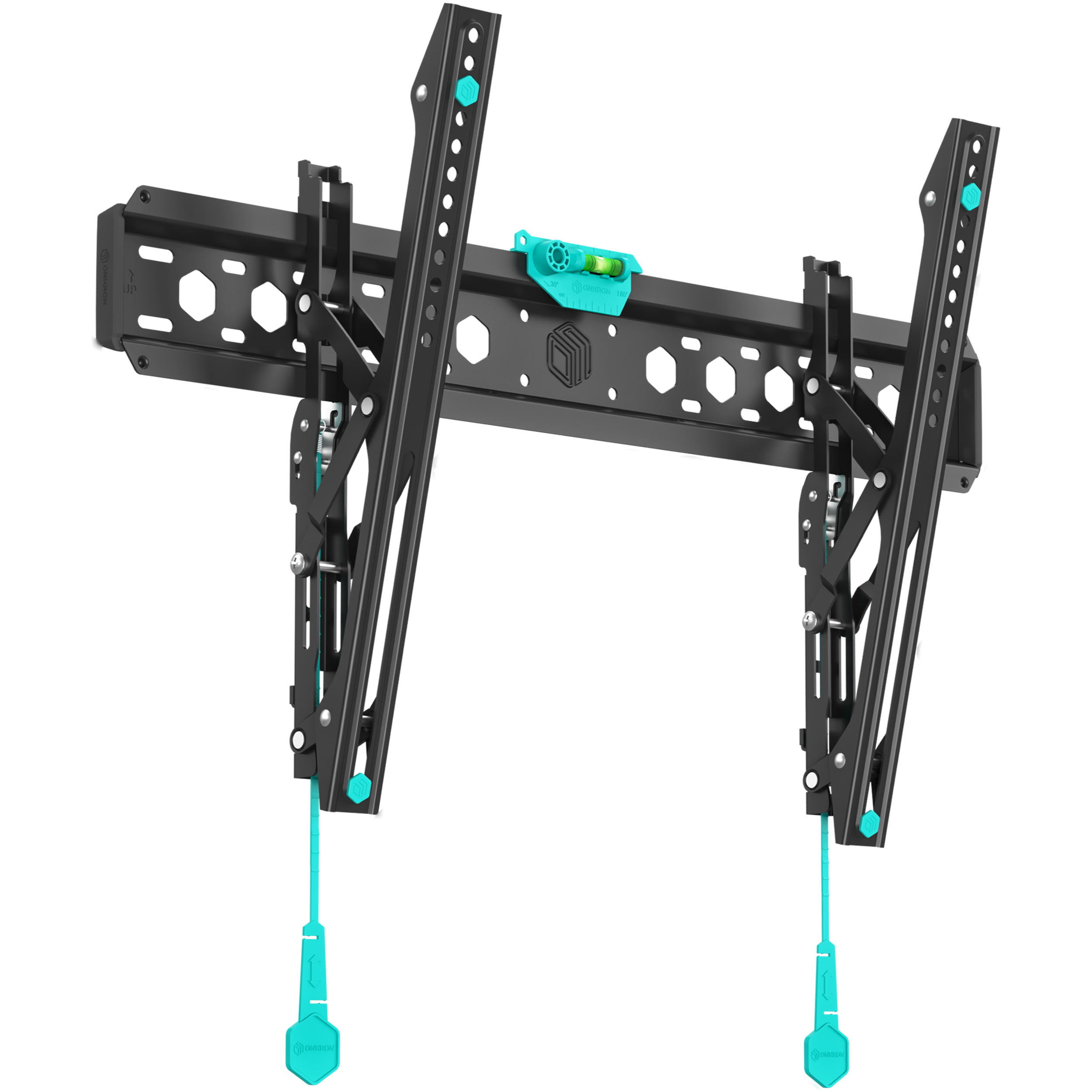 Przekrój oczyszczacza powietrza pokazujący przepływ powietrza i filtr: niebieski i biały.