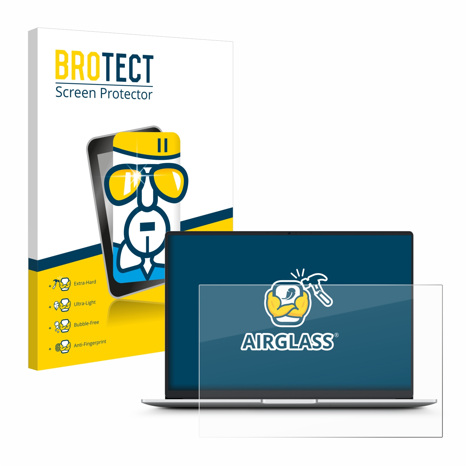 Honor MagicBook klare BROTECT X16) Airglass Schutzfolie(für