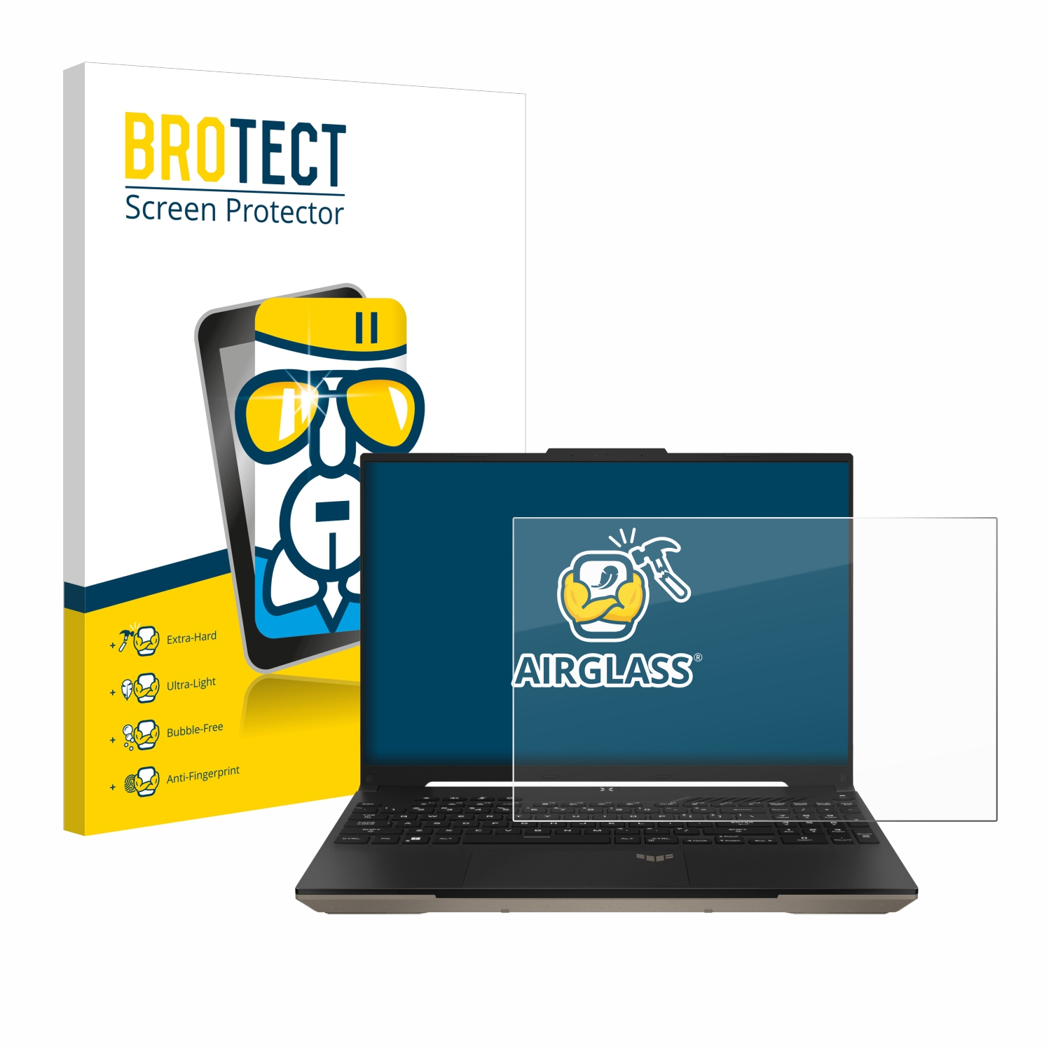 BROTECT Airglass klare Schutzfolie(für TUF ASUS A16) Gaming