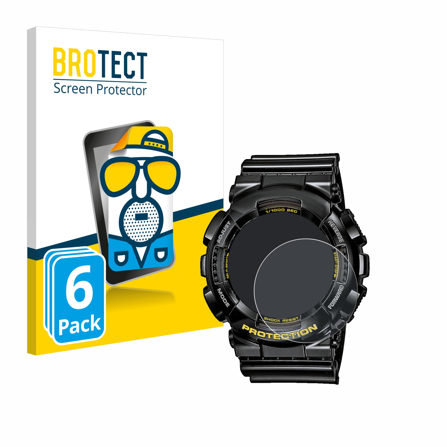 BROTECT 6x G-Shock Casio GA-110GB-1A) Schutzfolie(für matte