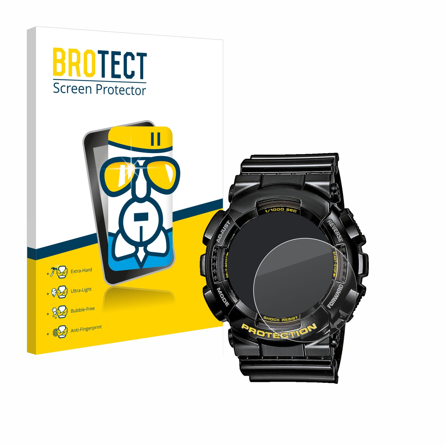 BROTECT Airglass klare Schutzfolie(für Casio G-Shock GA-110GB-1A)