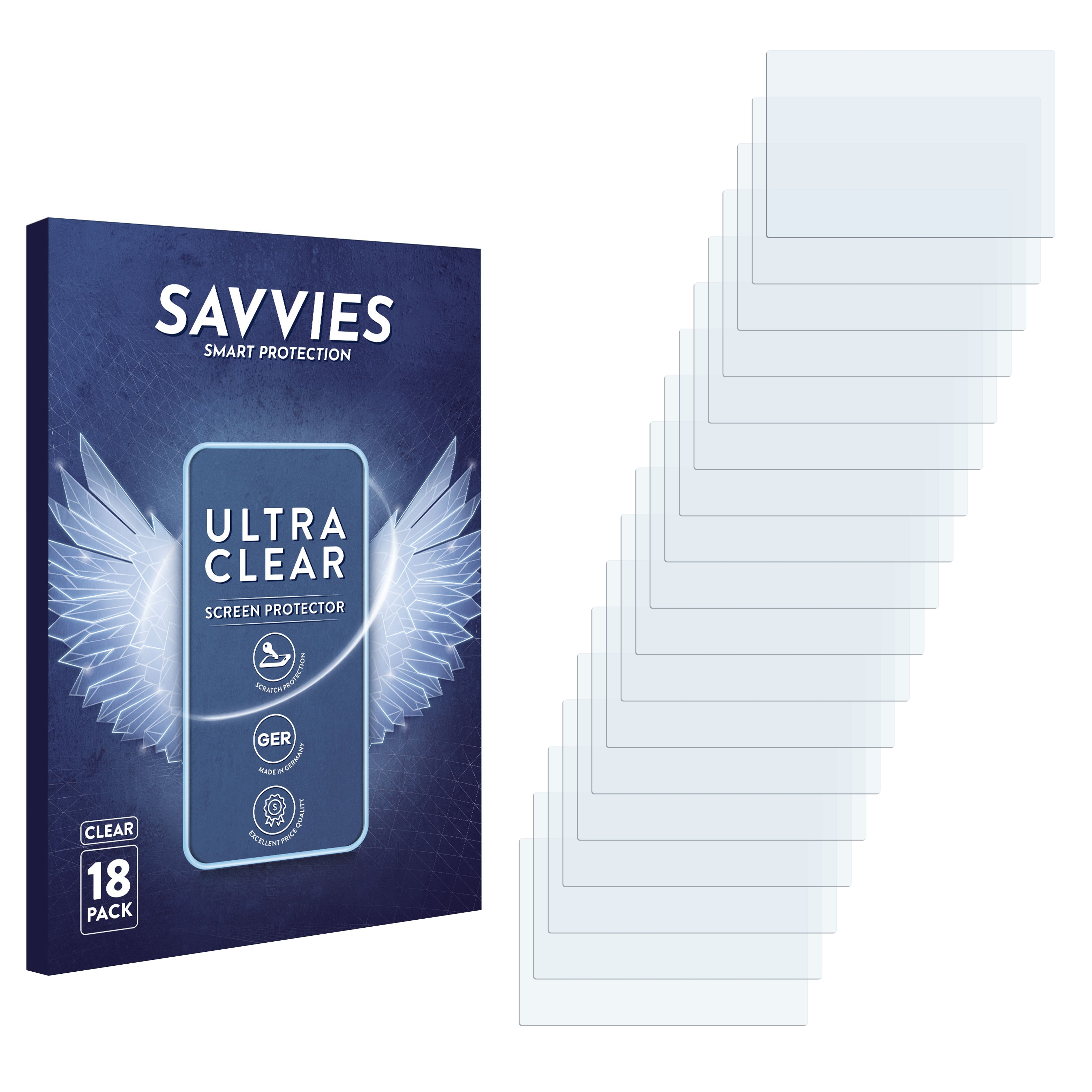 SAVVIES 18x klare Schutzfolie(für Pro HP LaserJet Color M479fdn)