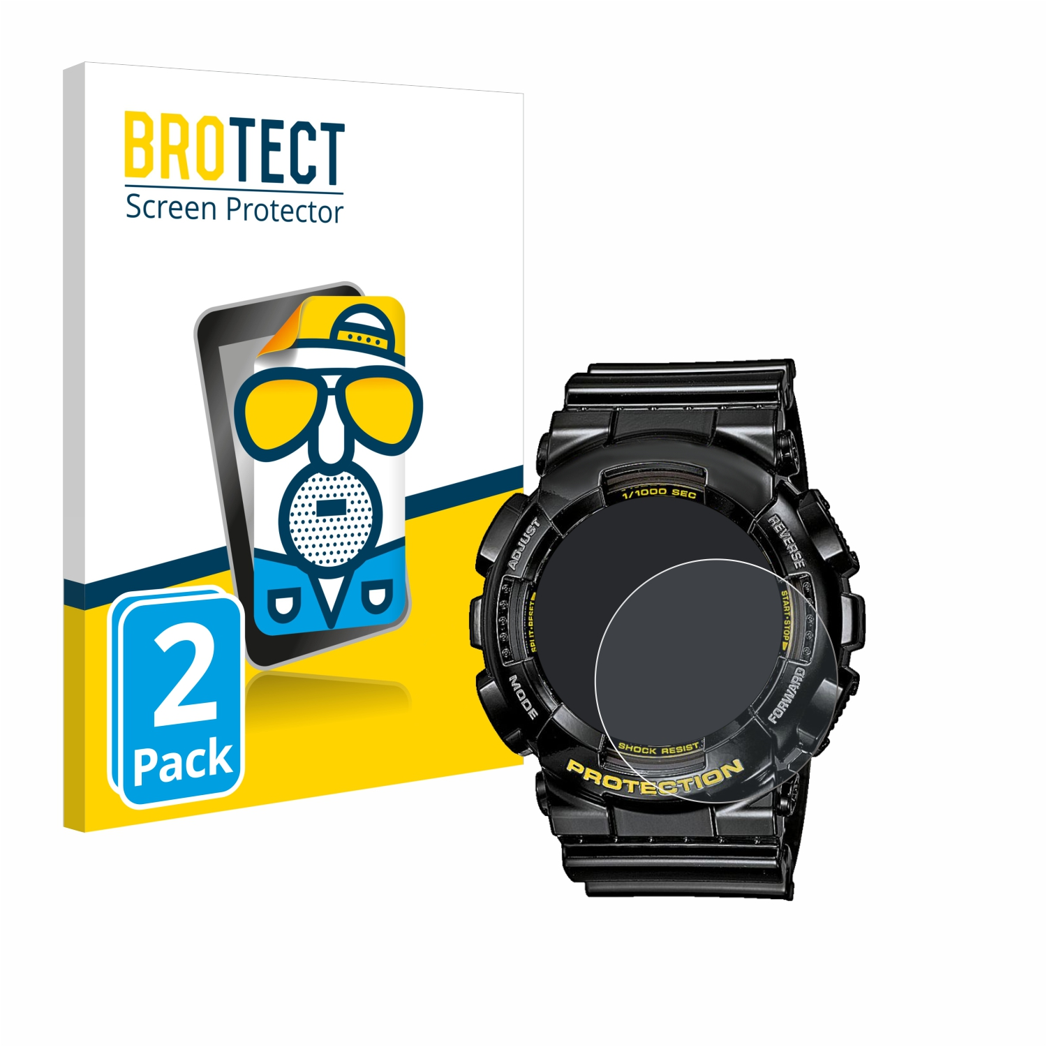 BROTECT 2x Schutzfolie(für GA-110GB-1A) matte G-Shock Casio
