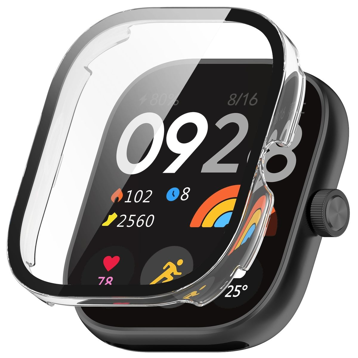 WIGENTO Kunststoff Design Hülle + Schutz Hülle(für Watch Hart Watch Redmi 4) Glas H9 Xiaomi