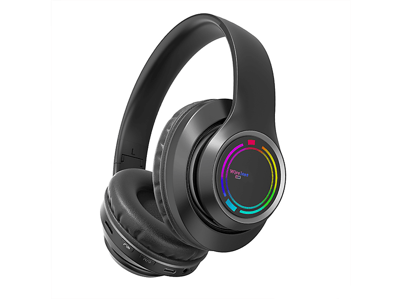 KINSI V3 Drahtlos,Spiele,RGB, Over-ear Kopfhörer Bluetooth Schwarz