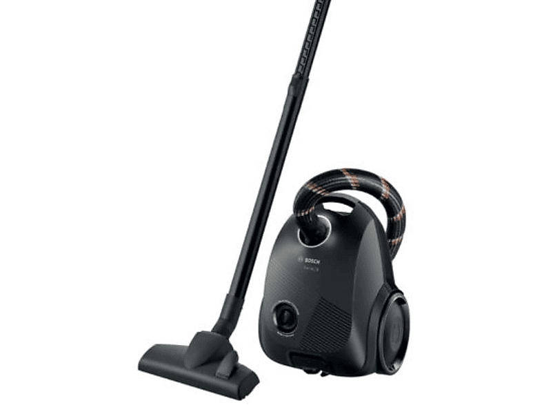 BOSCH BGDS2CHAMP Trommel-Vakuum Bodenstaubsauger, maximale Leistung: 600 Watt, Schwarz)