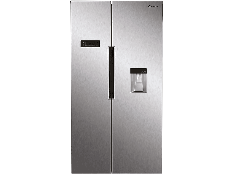 CANDY CHSBSO 6174XWD Side-by-Side Kühlschrank (E, 177 cm hoch, silber) | Side-by-Side Kühlschränke