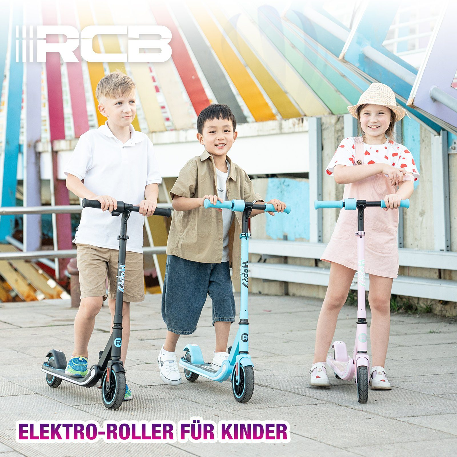 RCB R11 Kinder E-Scooter (7 Schwarz) Zoll