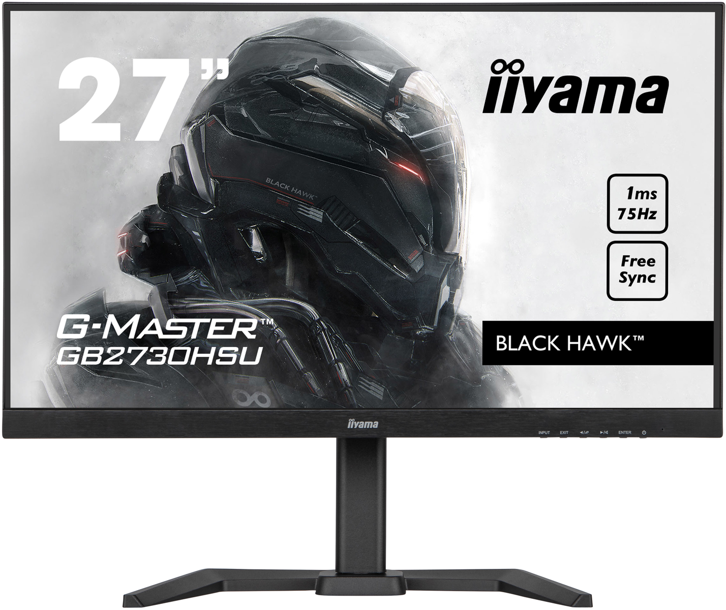 IIYAMA GB2730HSU-B5 27 Zoll Hz Monitor nativ) 75 Reaktionszeit Gaming 75 Full-HD Hz , , (1 ms