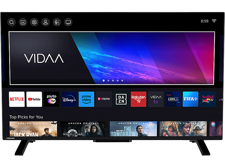 TOSHIBA 43QV2363DAW QLED TV (Flat, 43 Zoll / 109,22 cm, UHD 4K, SMART ...