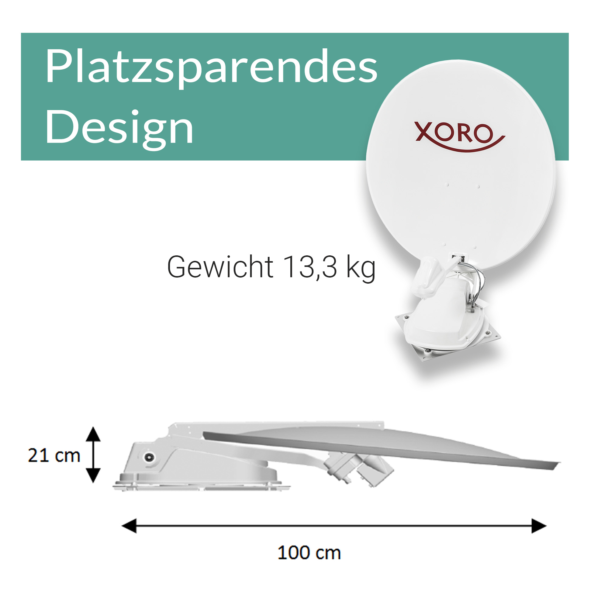 XORO XORO & Steuergerät 80 80 SAT 12 cm Betrieb MTA vollautomatische Zubehör oder Anlage 24 BT Satellitenantenne V