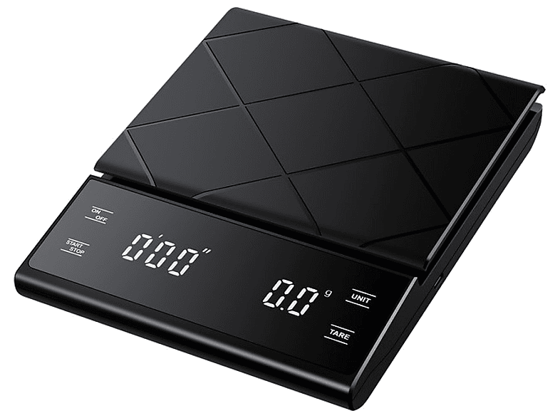 INF 5 kg/0,1 g Kaffeewaage mit Timer, USB-Aufladung Waage (Max ...