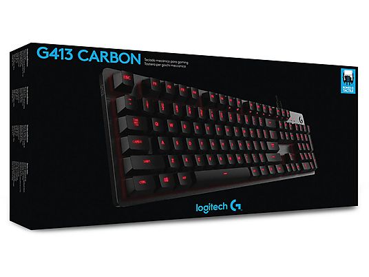 LOGITECH 920-008304 G413 CARBON RED, Gaming Tastatur, Mechanisch, Logitech Romer G