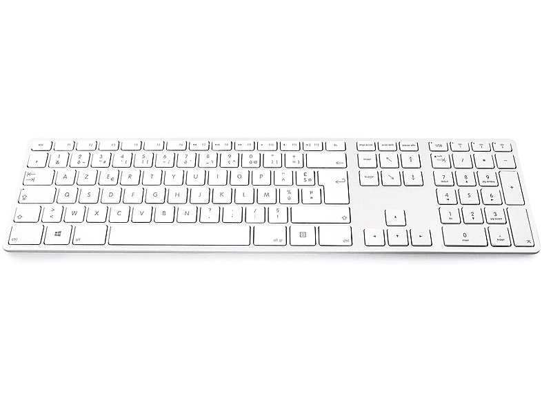 BLEU JOUR - Tastatur - Aluminium Design ABS-Verbinde Geräte, & USB Bluetooth 3 Europäisches 