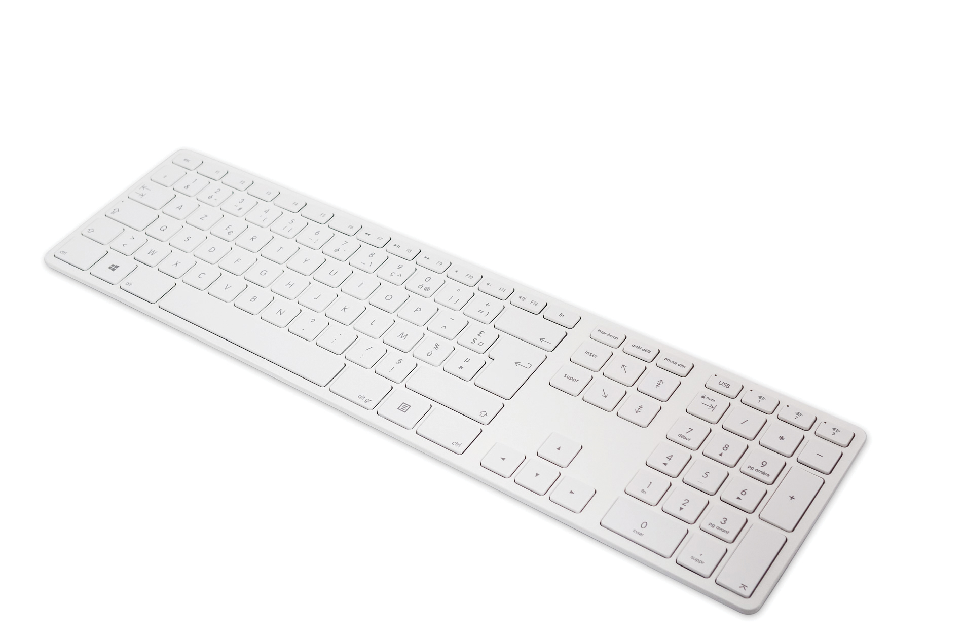 BLEU JOUR - Tastatur - Aluminium Design ABS-Verbinde Geräte, & USB Bluetooth 3 Europäisches 