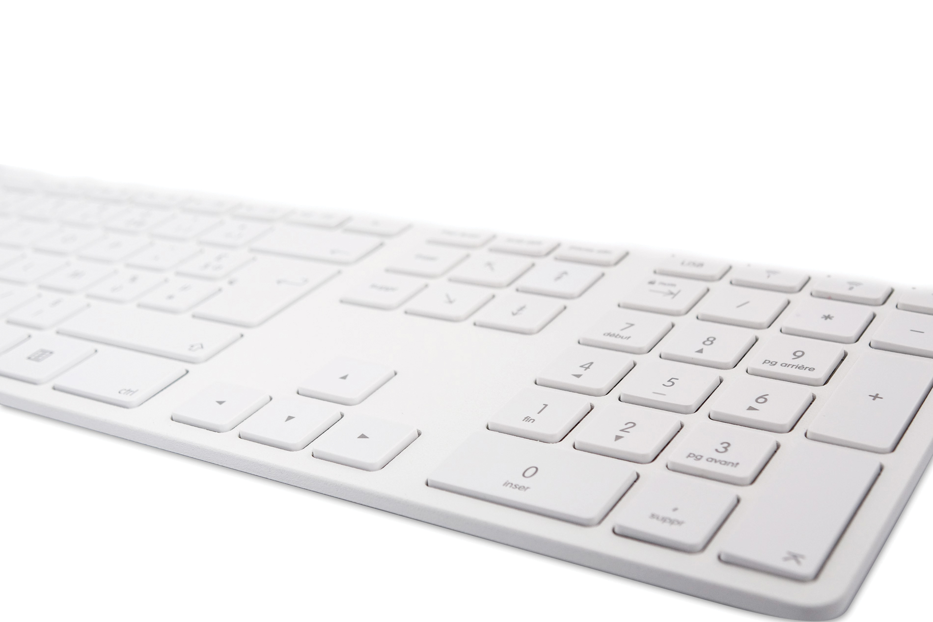 JOUR BLEU Tastatur Aluminium - - Bluetooth 3 Geräte, Europäisches Design USB ABS-Verbinde & &