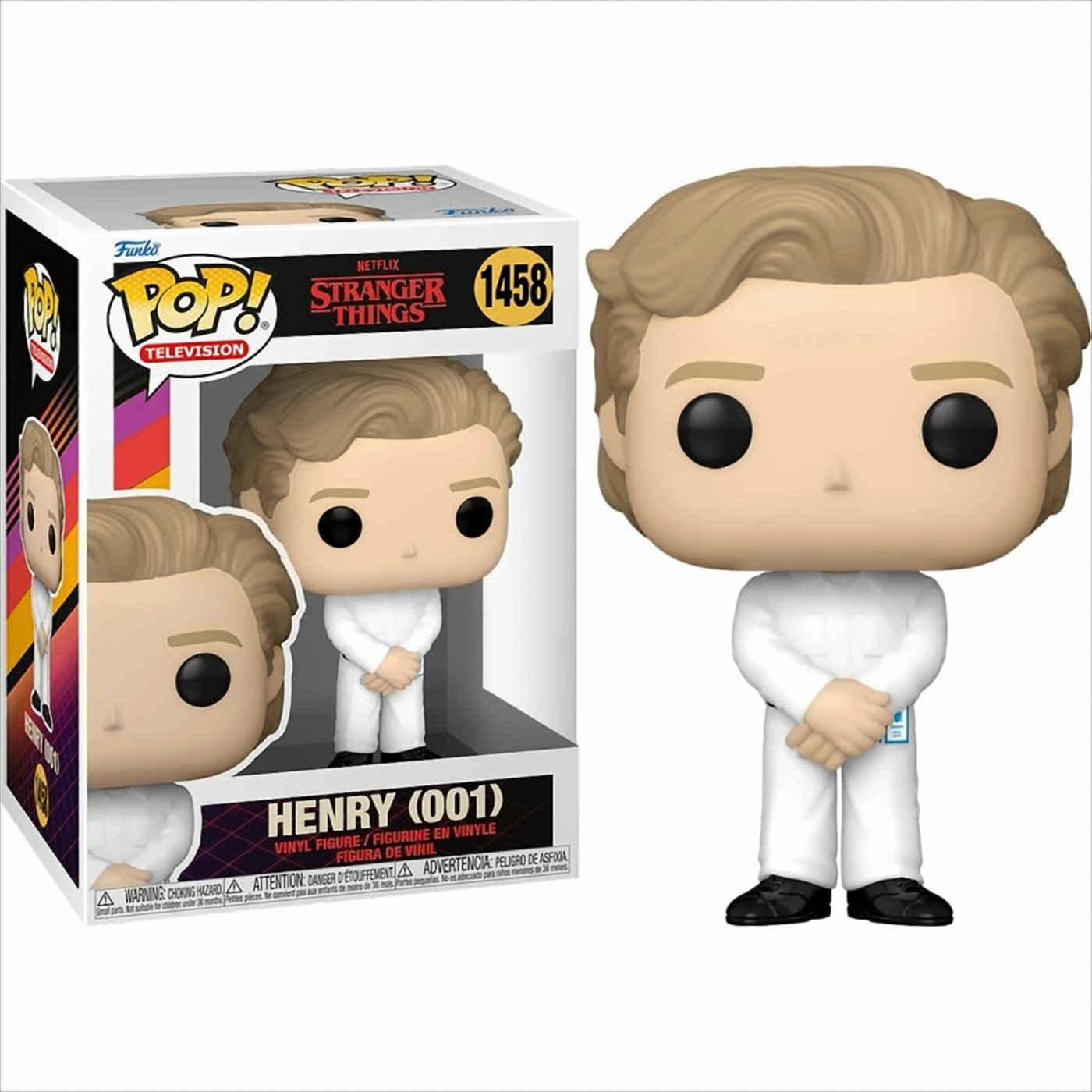 Figurka Funko Pop Henry'ego ze Stranger Things, w pudełku.