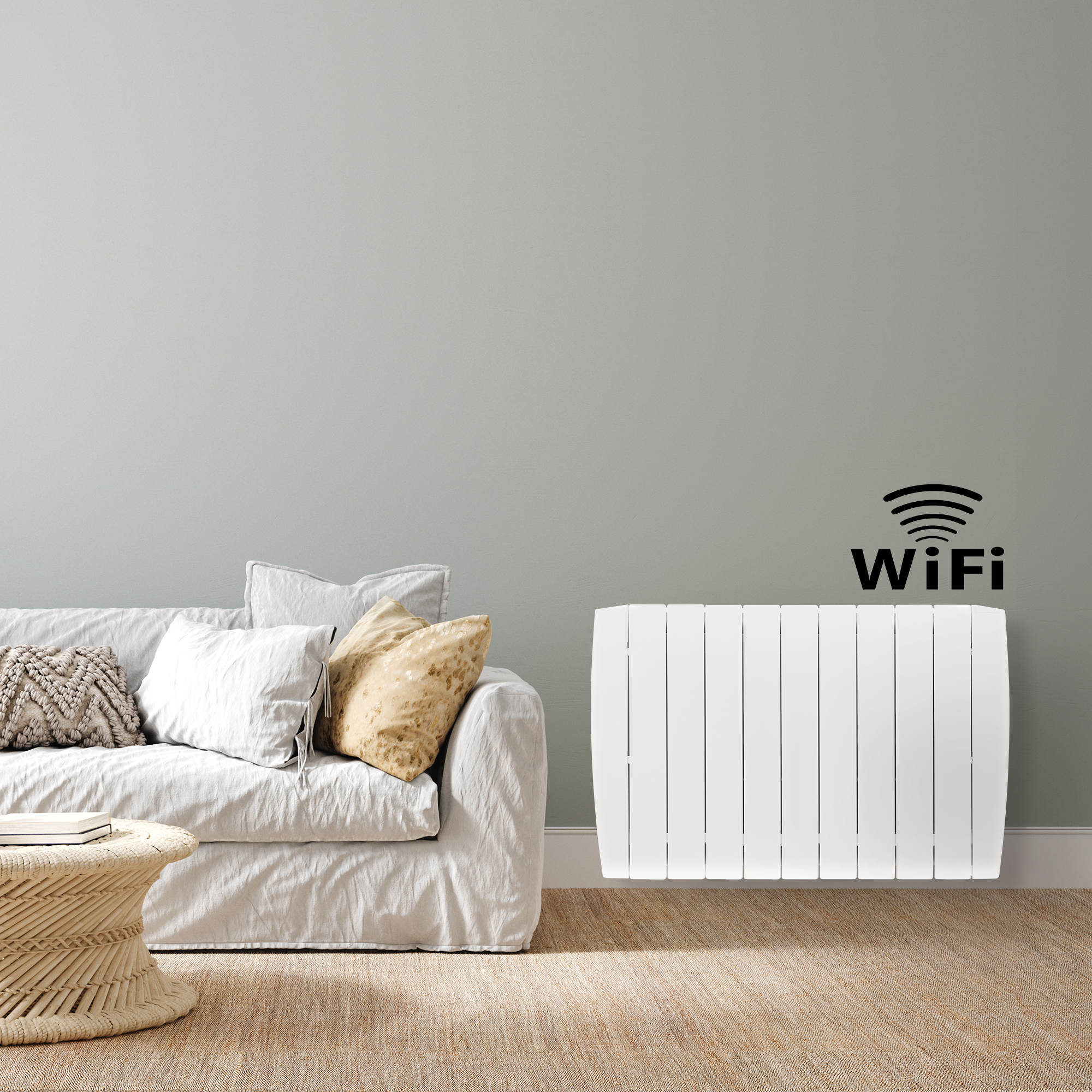 Emisor térmico HJM OPTIMA 1500 Emisor Térmico Cerámico WiFi, Bajo  Consumo-Programable, 15 m², Compatible Google y Alexa, 1500 W, elementos,  Blanco - Main Image