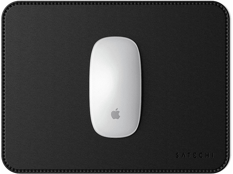 SATECHI Eco-Leather Mouse Pad - Black Mousepad (19 cm x 24,89 cm)