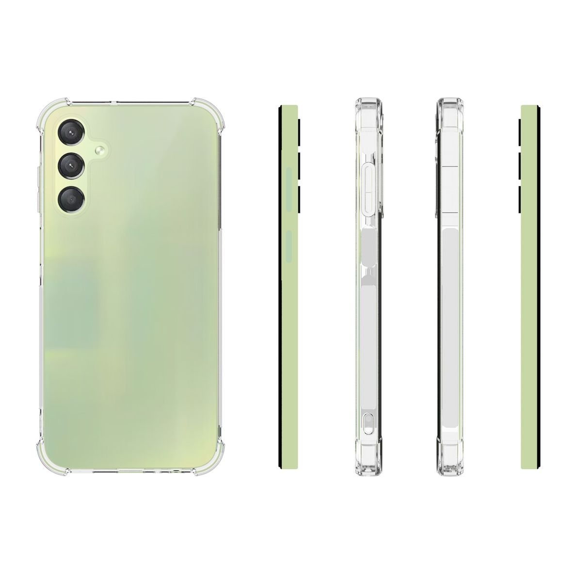 WIGENTO TPU Schock Silikon Hülle Galaxy Transparent A15, robust, Backcover, dünn Samsung