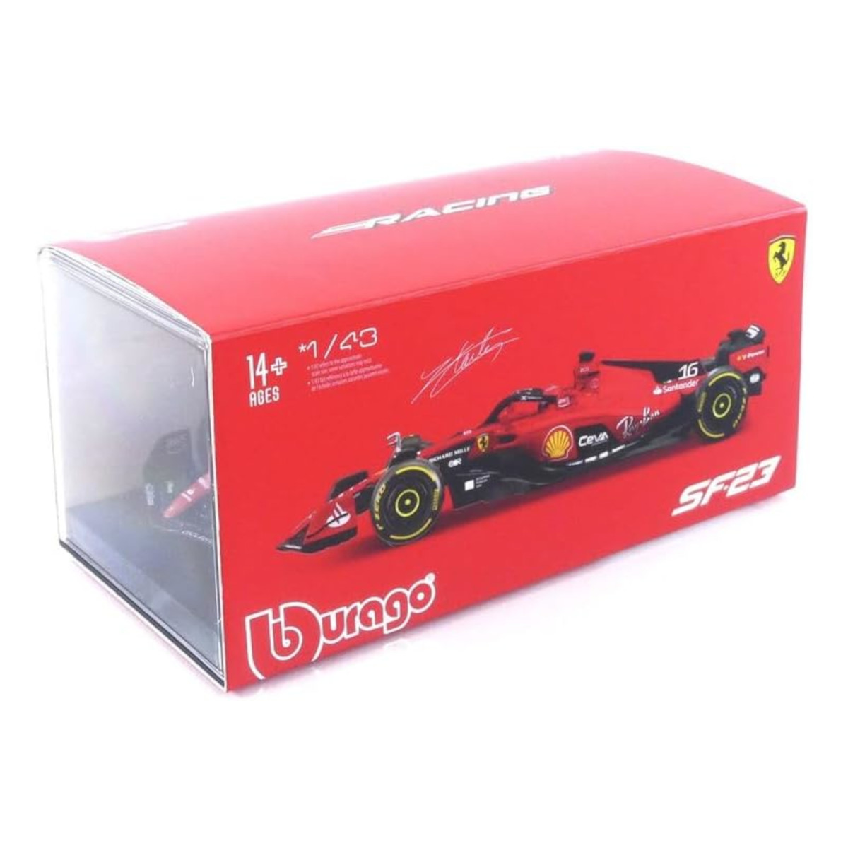 BBURAGO F1 Ferrari SF-23 #16 Leclerc, 1:43 Maßstab Spielzeugauto