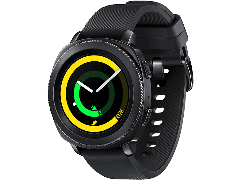SAMSUNG GEAR SPORT BLACK Smartwatch Silikon, S/L, Schwarz