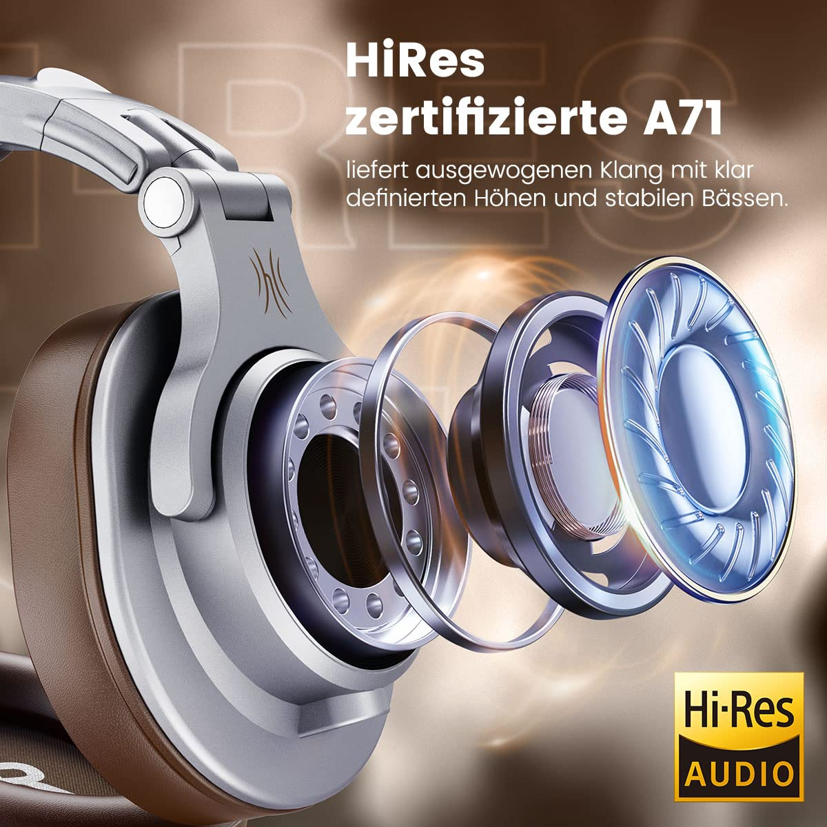 Over-ear headsets Silber ONEODIO A71,