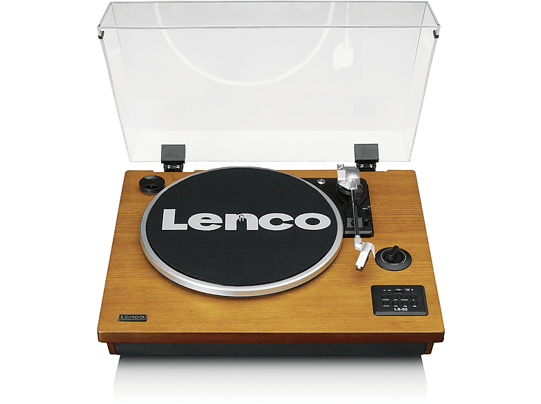 LENCO LS-55WA - Schallplattenspieler mit Bluetooth®,USB,MP3 und  Lautsprecher - Plattenspieler Holz | MediaMarkt | Plattenspieler