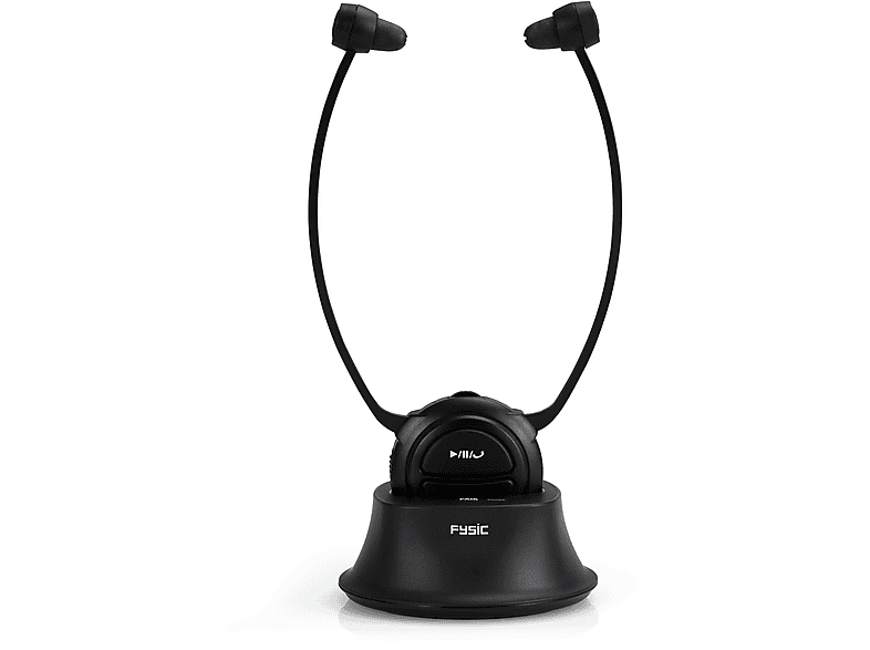 FYSIC FH-76 - Kabelloser Hörverstärker/Kopfhörer -, In-ear Kopfhörer Bluetooth Schwarz