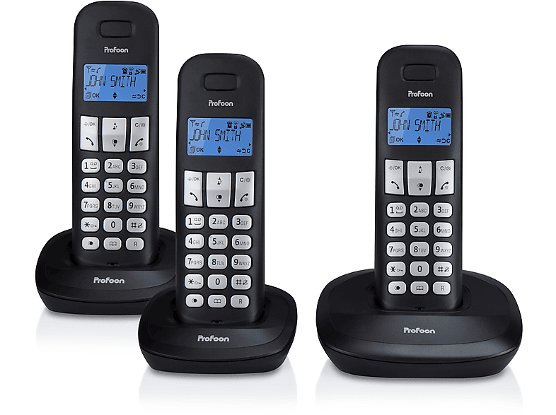 DECT-Telefone mit Mobilteilen, PDX-1130 PROFOON MediaMarkt Set 3 | DECT-Telefon - 3er