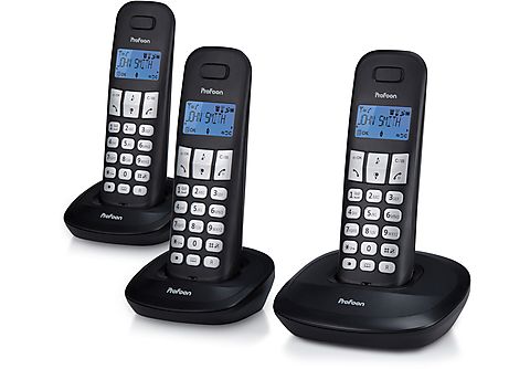 PROFOON PDX-1130 - 3er Set DECT-Telefone mit 3 Mobilteilen, DECT-Telefon |  MediaMarkt